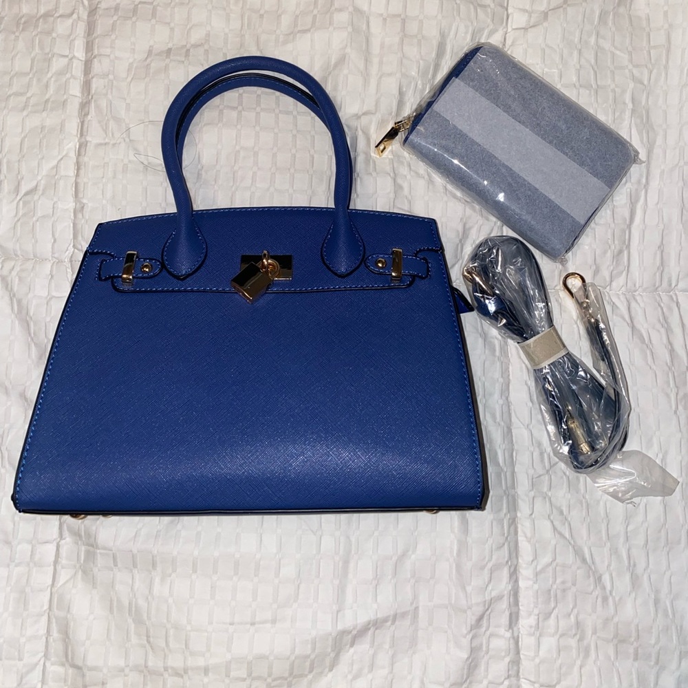 Blue mini purse